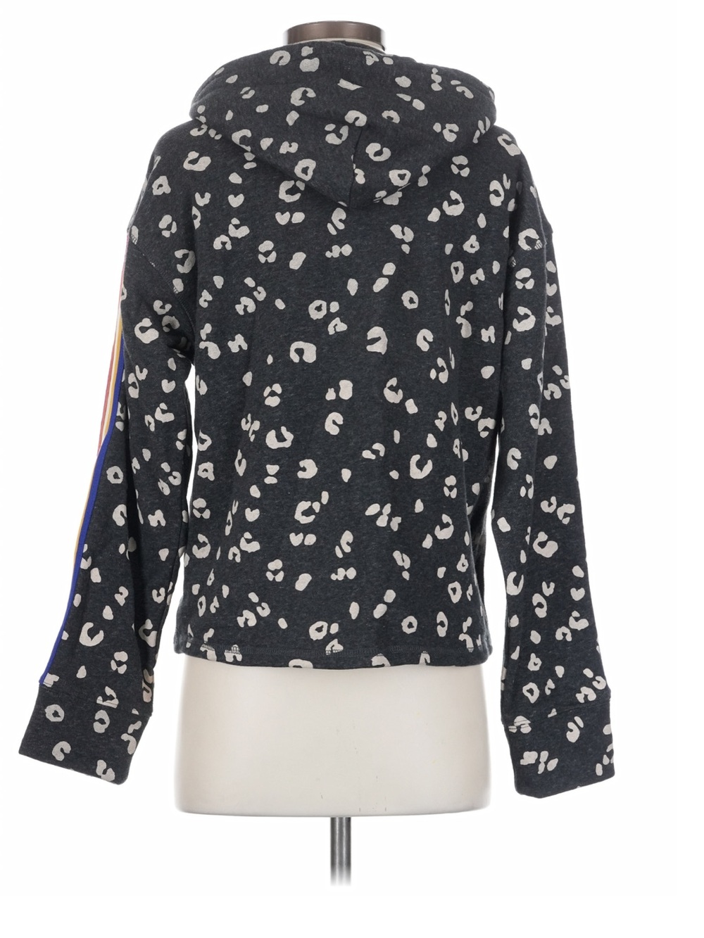 Evereve Charcoal Leopard Print Hoodie - Picture 11 of 14